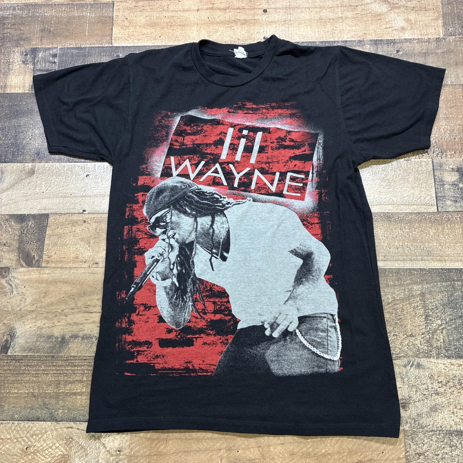 Lil Wayne T Shirt SZ M Medium Black Red Gray Rap Hip Hop Streetwear Star Tee