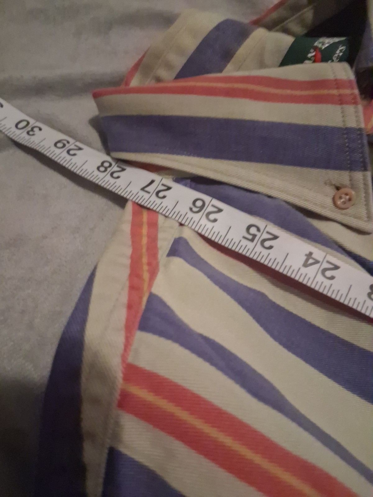 American Eagle Button Down Shirt Mens Medium Chambray Vintage Vertical Striped