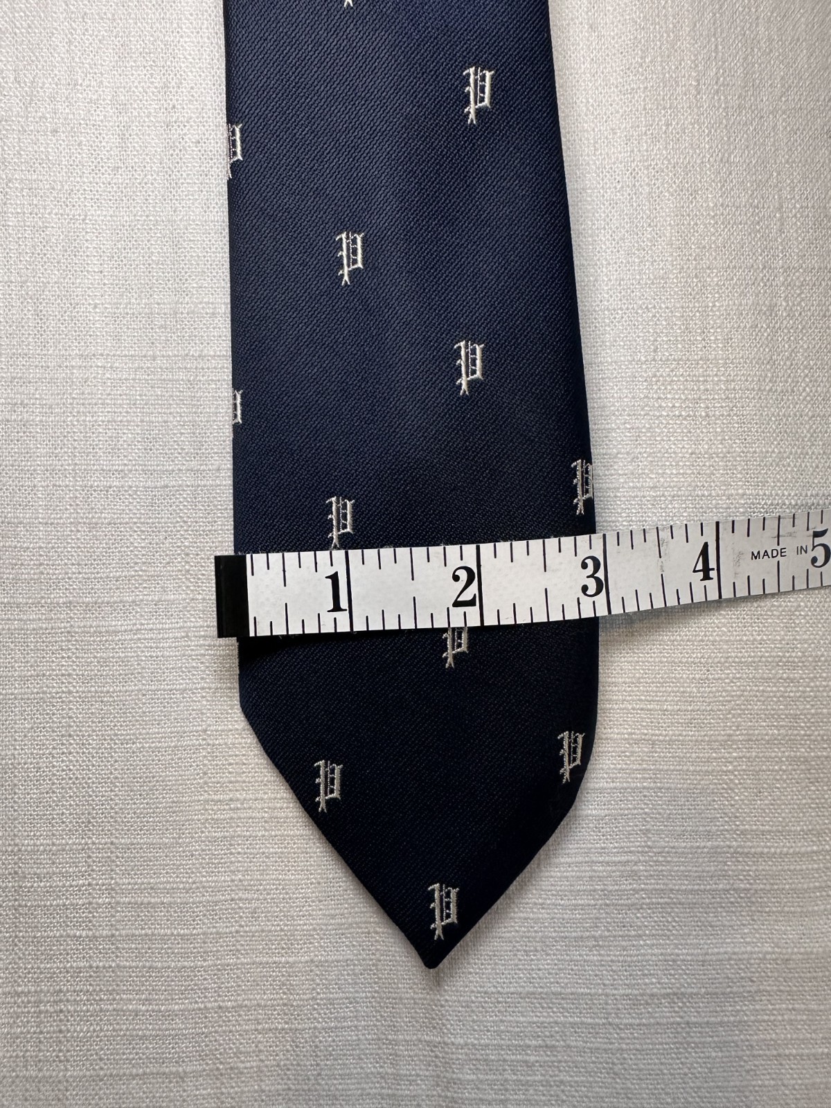 Vintage JACK HENRY “P” Monogram Men’s Tie Made in USA