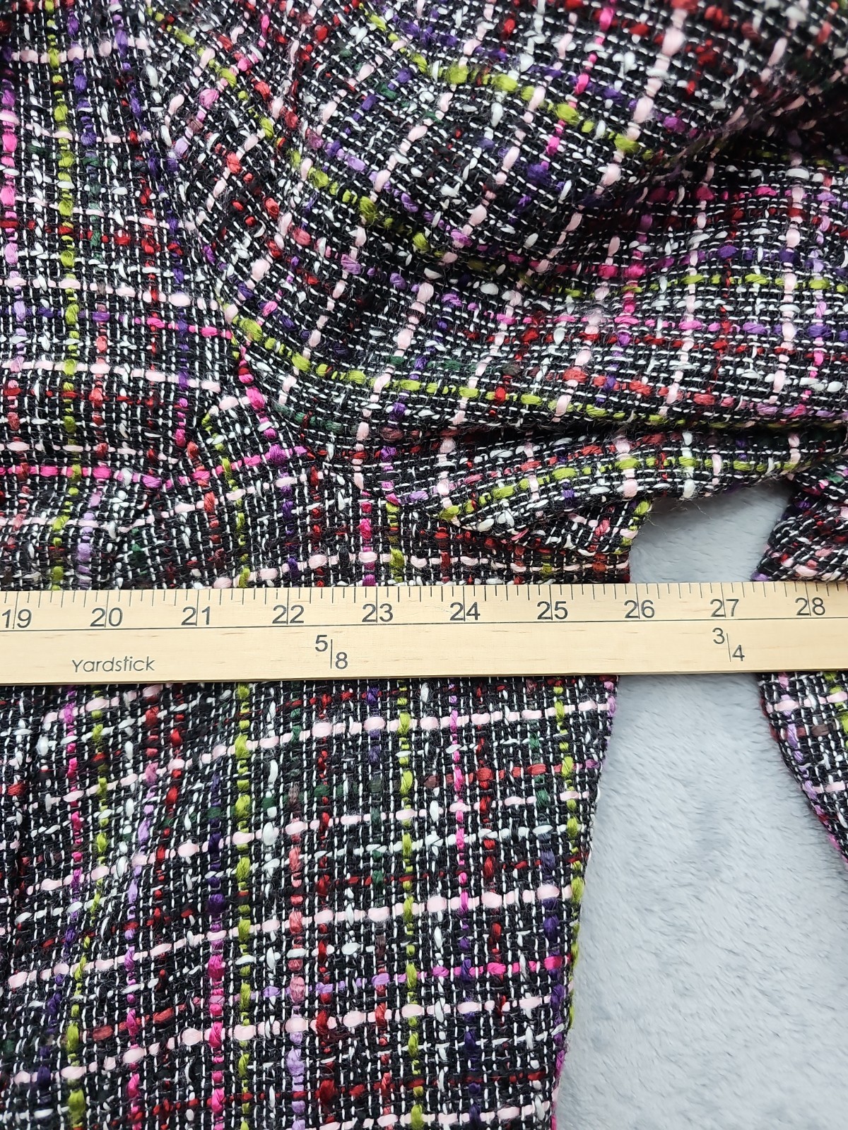 CJ Banks Blazer Jacket Womens 2X Tweed Multicolor Knit Zip Up Pockets Collared