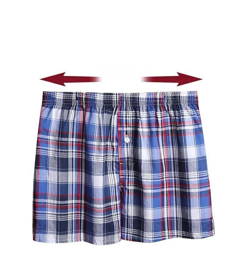 3-12 Pack Mens Boxer Briefs Check Plaid Cotton Shorts Trunk Underwear Size M-2XL
