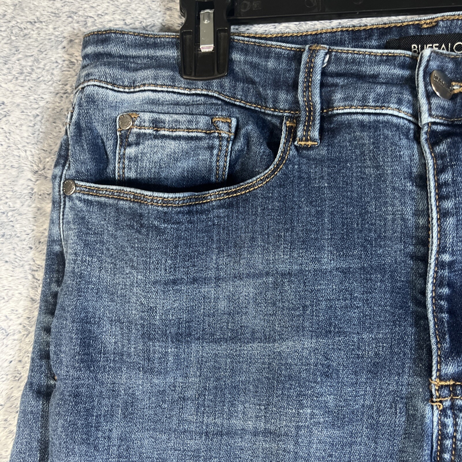 Buffalo David Bitton Hope Women’s Mid Rise Skinny Stretch Raw Hem Jeans Size 32