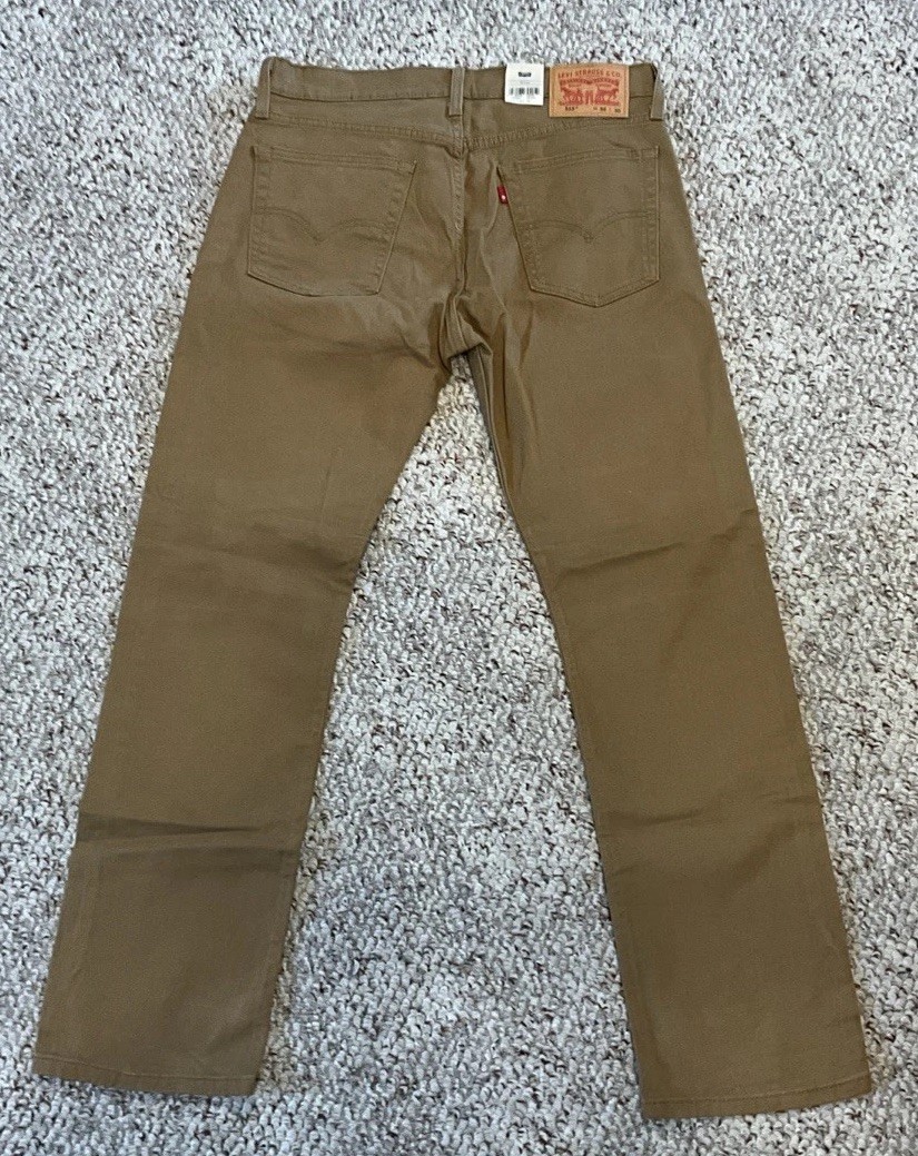 Levi’s 513 Slim Straight Brown Stretch Jeans Men’s Size 32×30