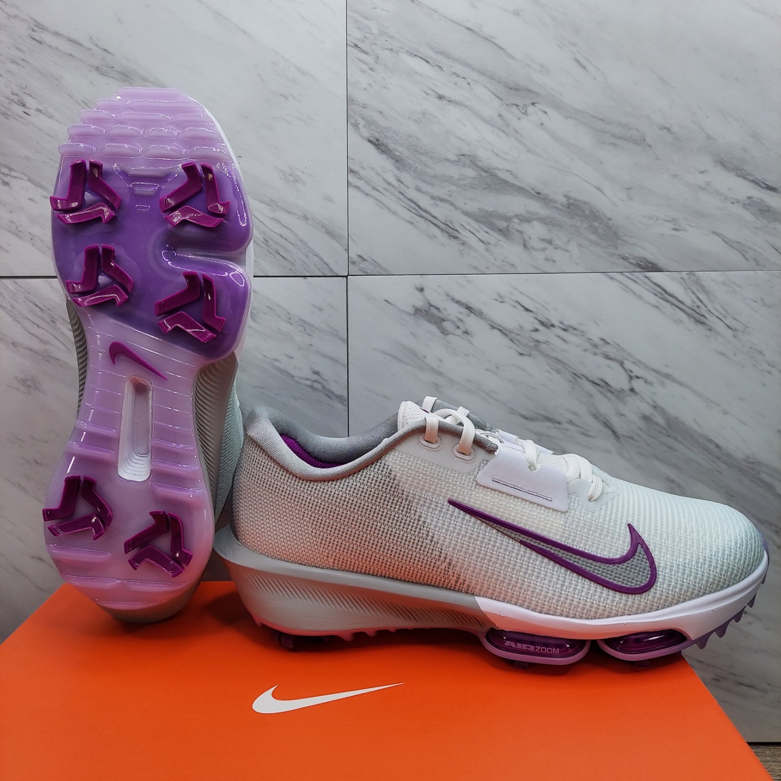 Nike Air Zoom Infinity Tour 2 Next % Golf Shoes Light Grey Purple FD0217 SZ 8.5