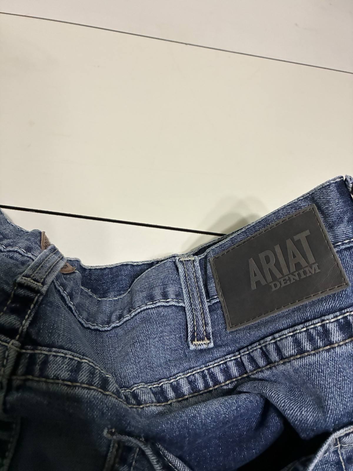 Ariat M2Jeans 40×34 Medium Wash Relaxed Bootcut Whiskered Western Cowboy Work
