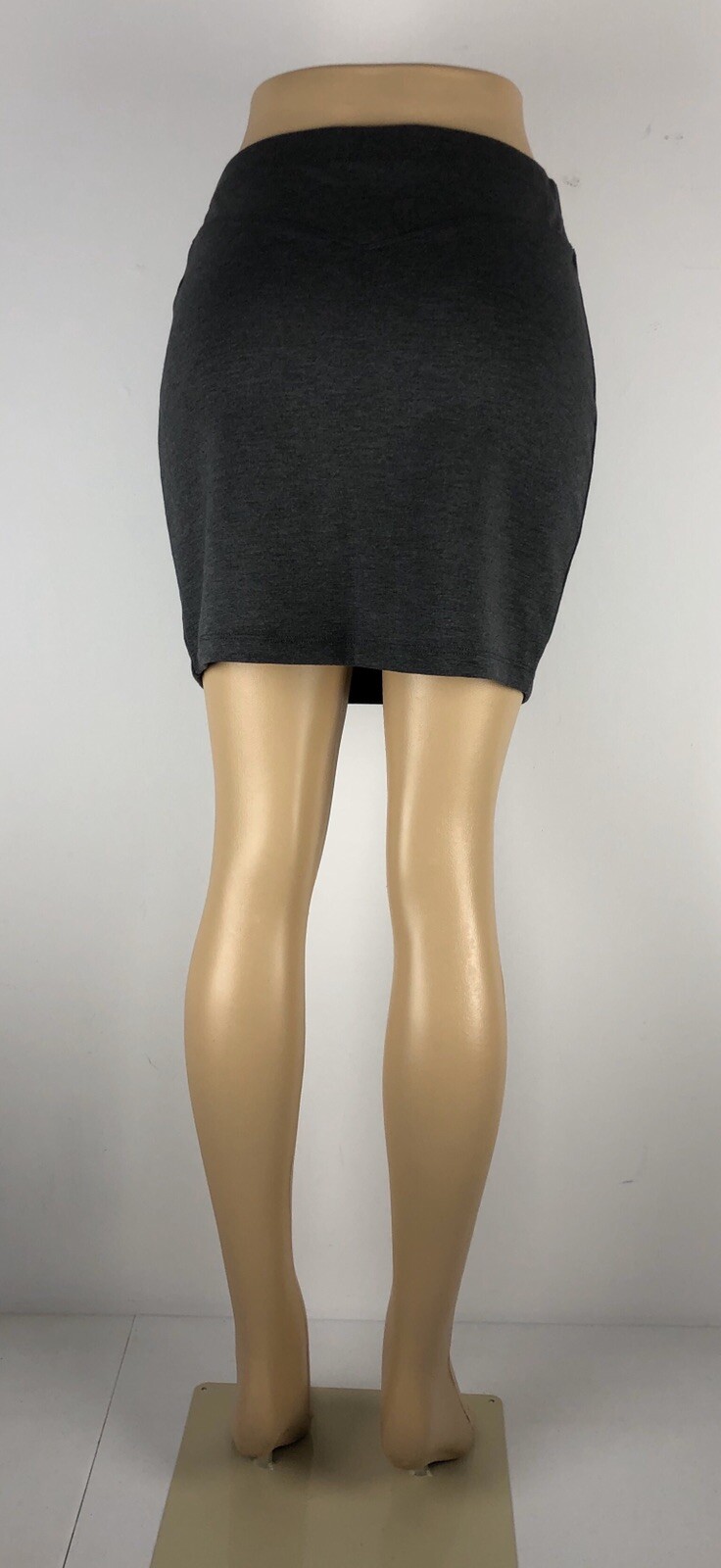 Free People Womens Small Ponte Skirt Gray Polyester Rayon Stretch EUC