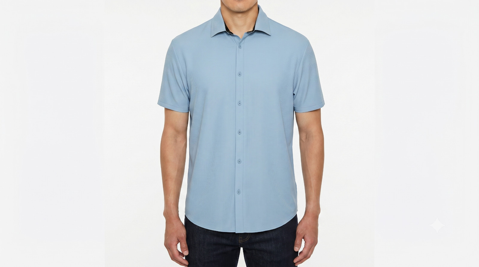 Kenneth Cole Mens Short Sleeve Woven Shirt Slim Fit Stretch Wicking Sizes S-XXL