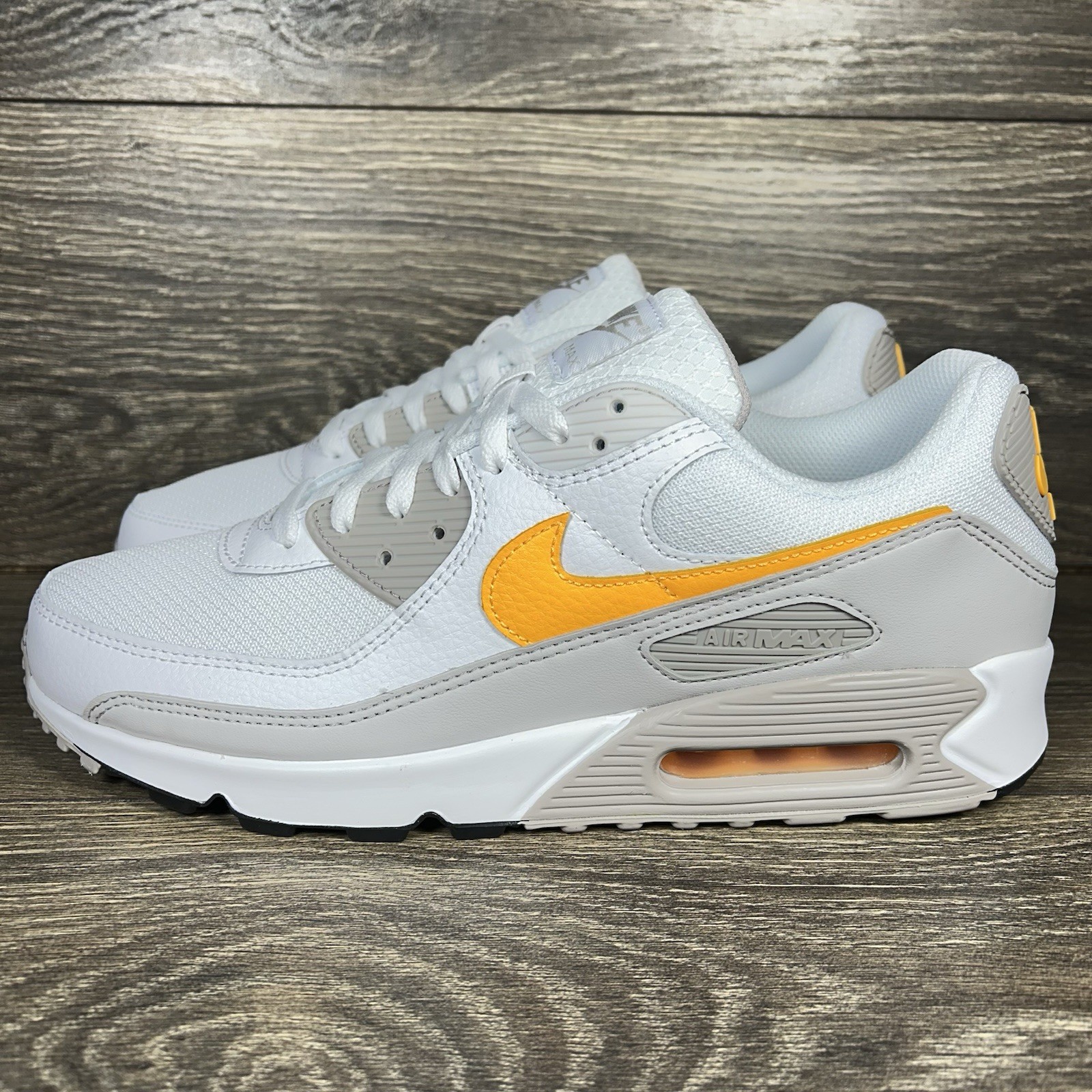 Nike Men’s Air Max 90 Laser Orange White Athletic Casual Shoes Sneakers Trainers