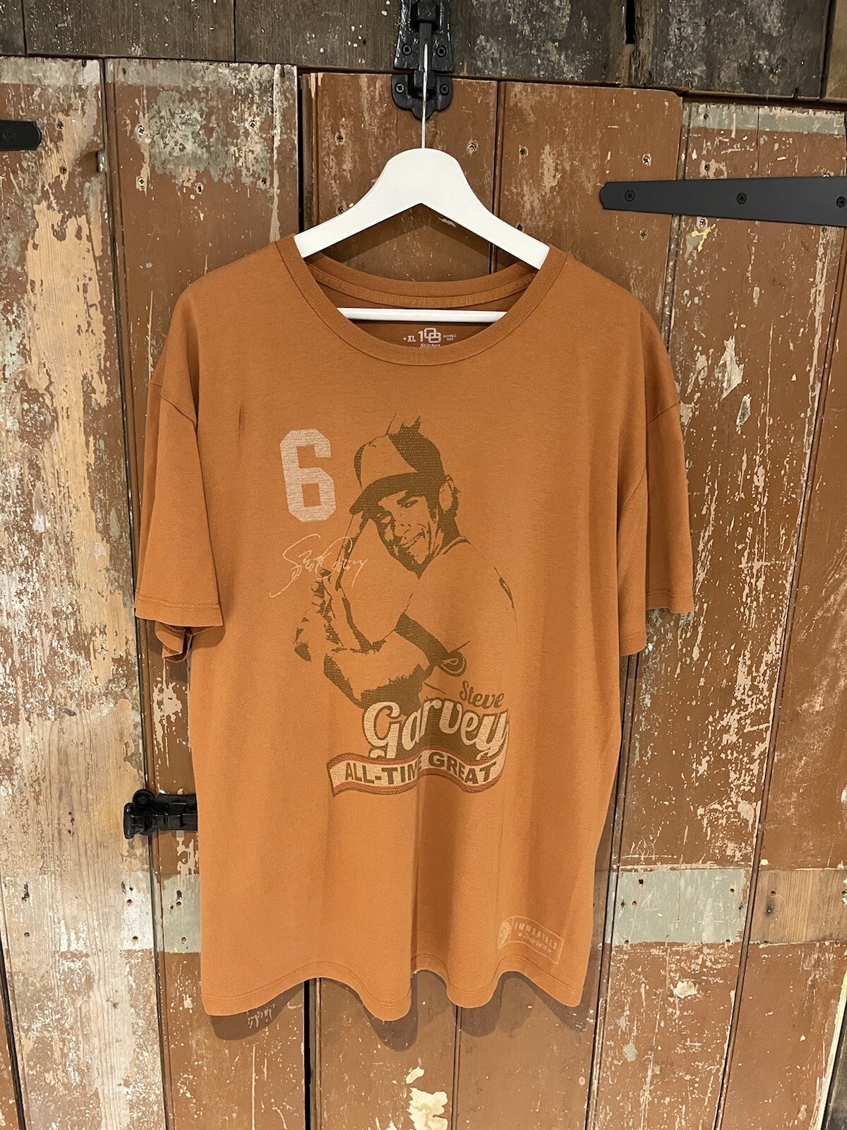 Stitches 108 Baseball Short Sleeve T-Shirt Top Cotton Mix Orange Men’s Size XL