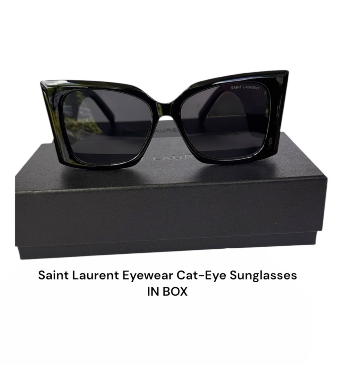 YSL-Saint Laurent Cat Eye Laurent Sunglasses With Box Free Shipping