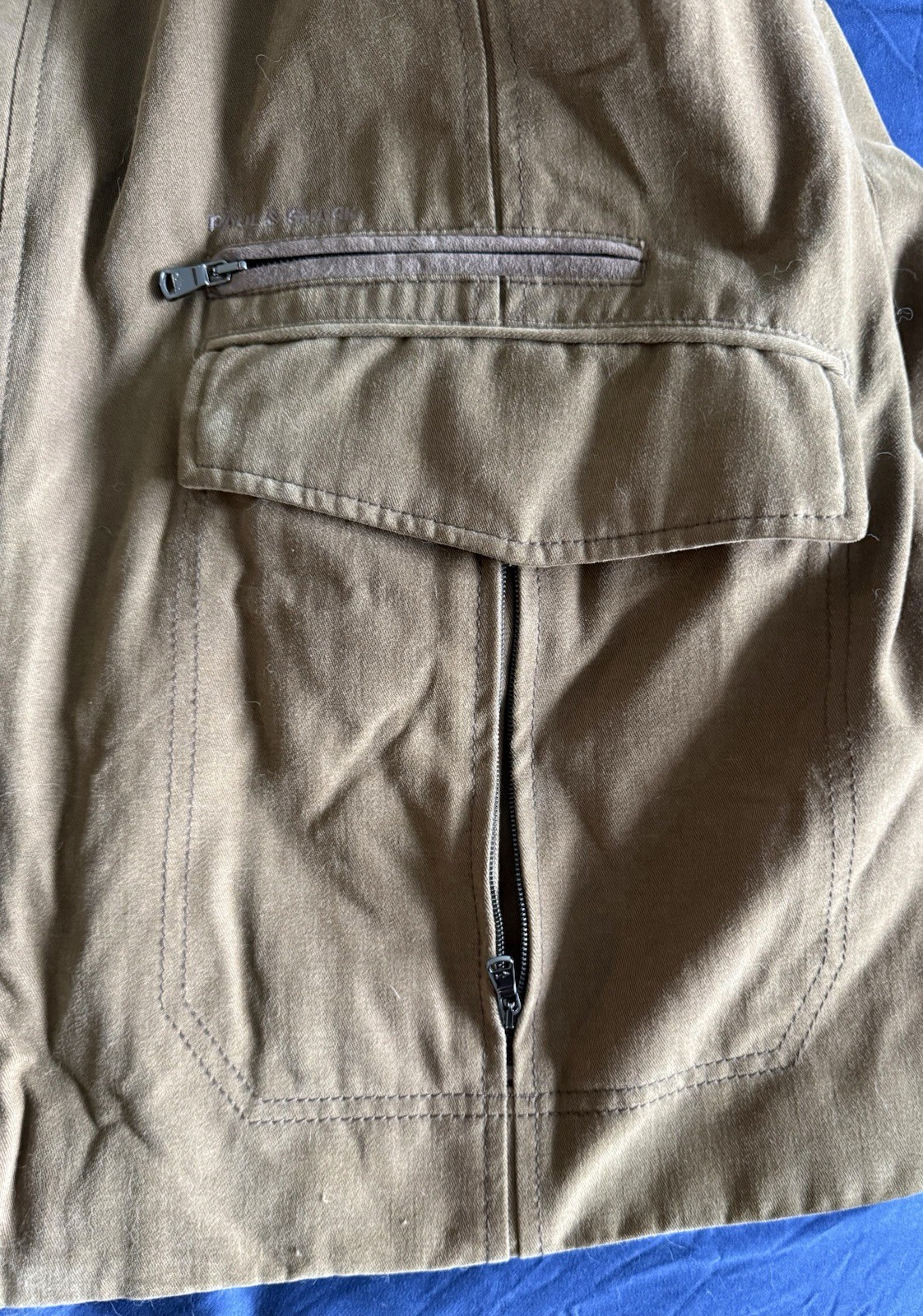 Paul & Shark Yachting Italy Jacket Brown Tan L Zip/Button