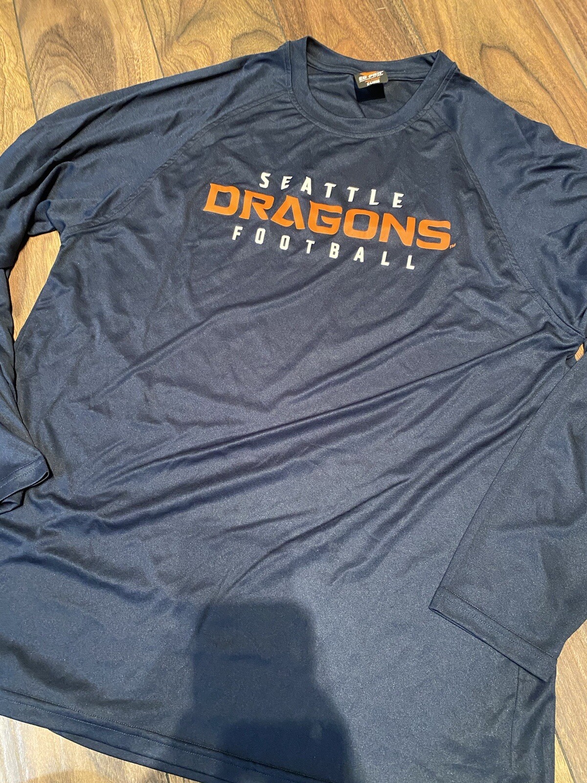 The XFL Seattle Dragons Compression Long Sleeve XL Navy