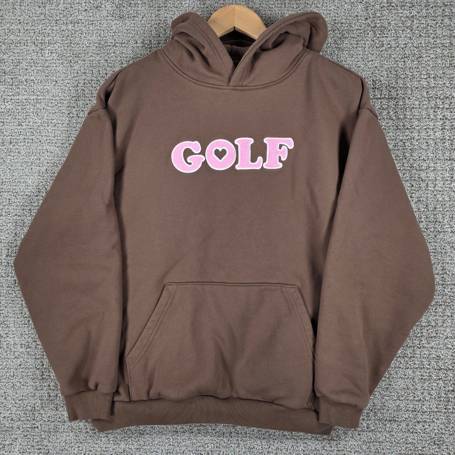 Golf Wang Heart Feelings Hoodie Brown Mens Large Tyler The Creator Sweatshirt