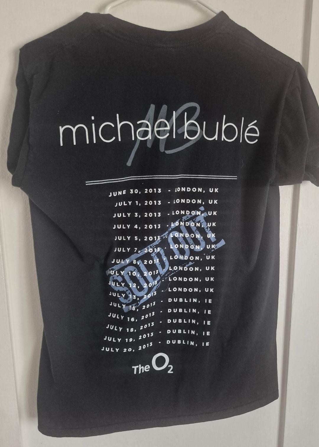 Michael Buble CONCERT tour T shirt cd lp LONDON & DUBLIN Shows M Medium