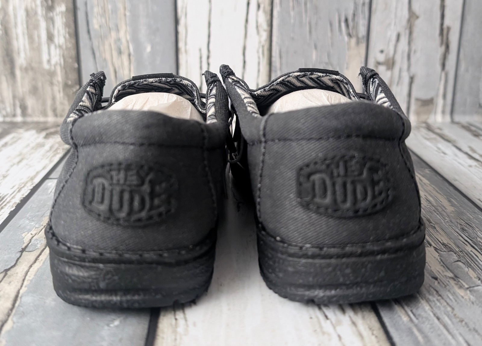 Hey Dude Wally Stretch Canvas Kids Size C11 Black Slip On Shoes 41144-060 NEW