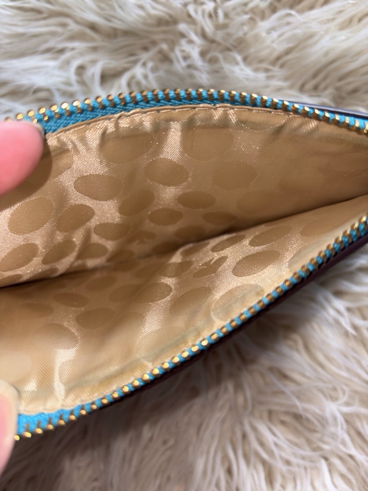 KATE SPADE NEW YORK Wristlet Wallet Clutch Teal Leather Fresh Air New w/out Tags