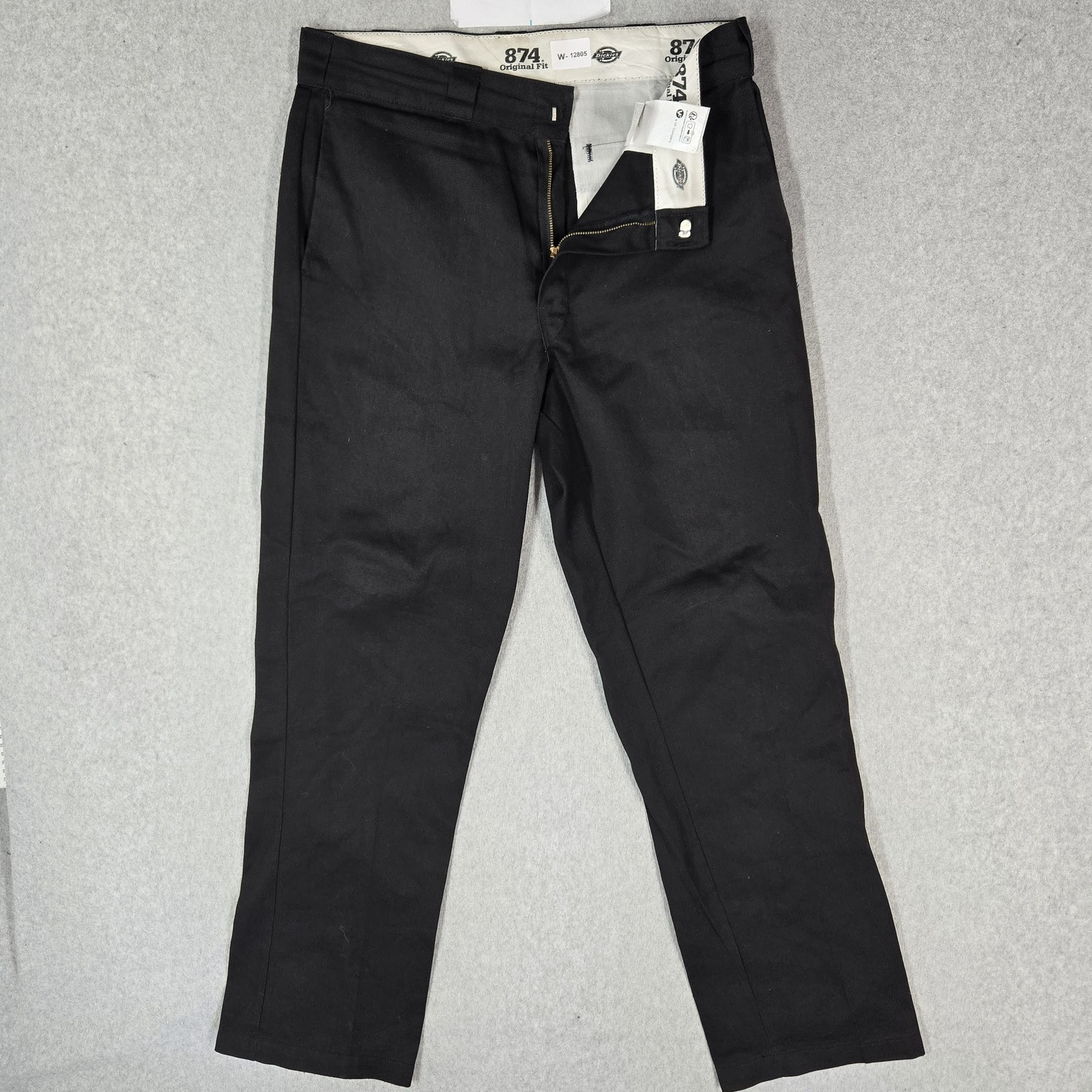 Dickies Men Pants 34X32 Black Khakis Twill 874 Work Pants Logo Original Fit