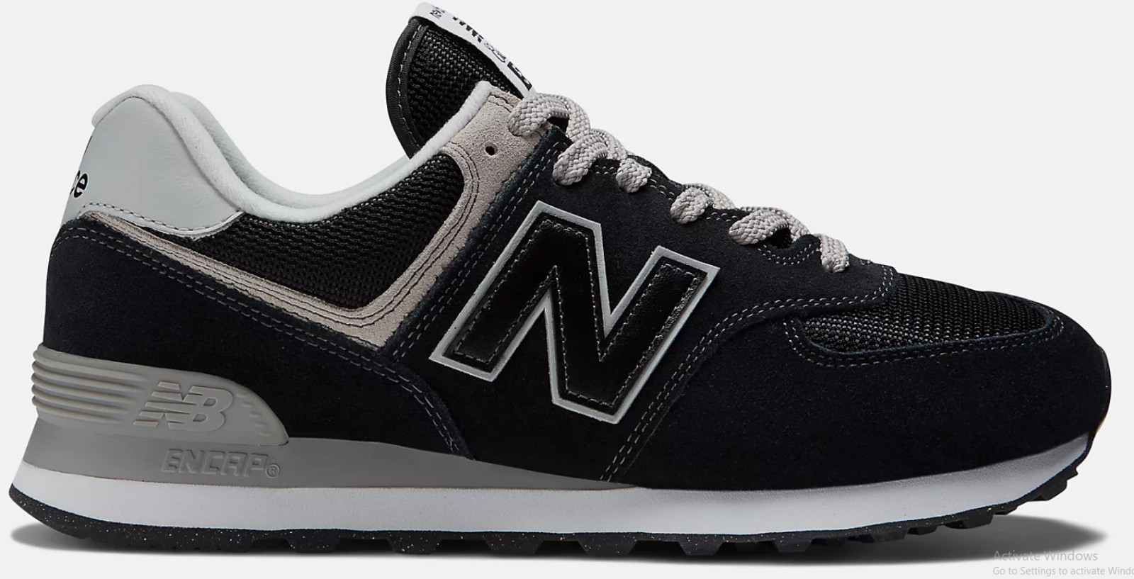 NB Men’s 574 Core BLACK With WHITE (AUTHENTIC) | NEW