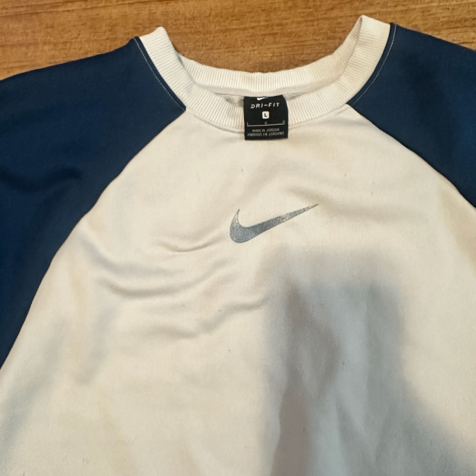 Nike Dri-Fit Two-Tone Colorblock Raglan Crewneck Sweatshirt