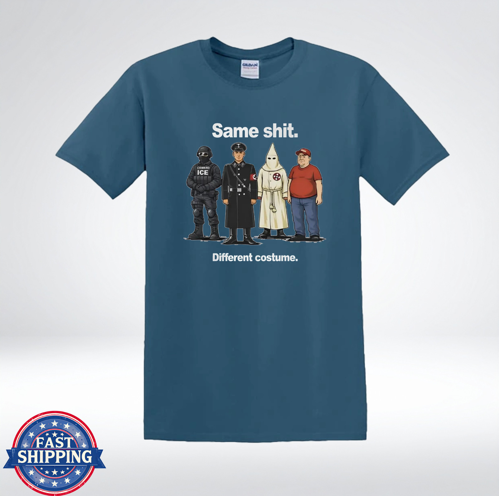 Same Sh*t Different Costume Political Satire Graphic T-Shirt