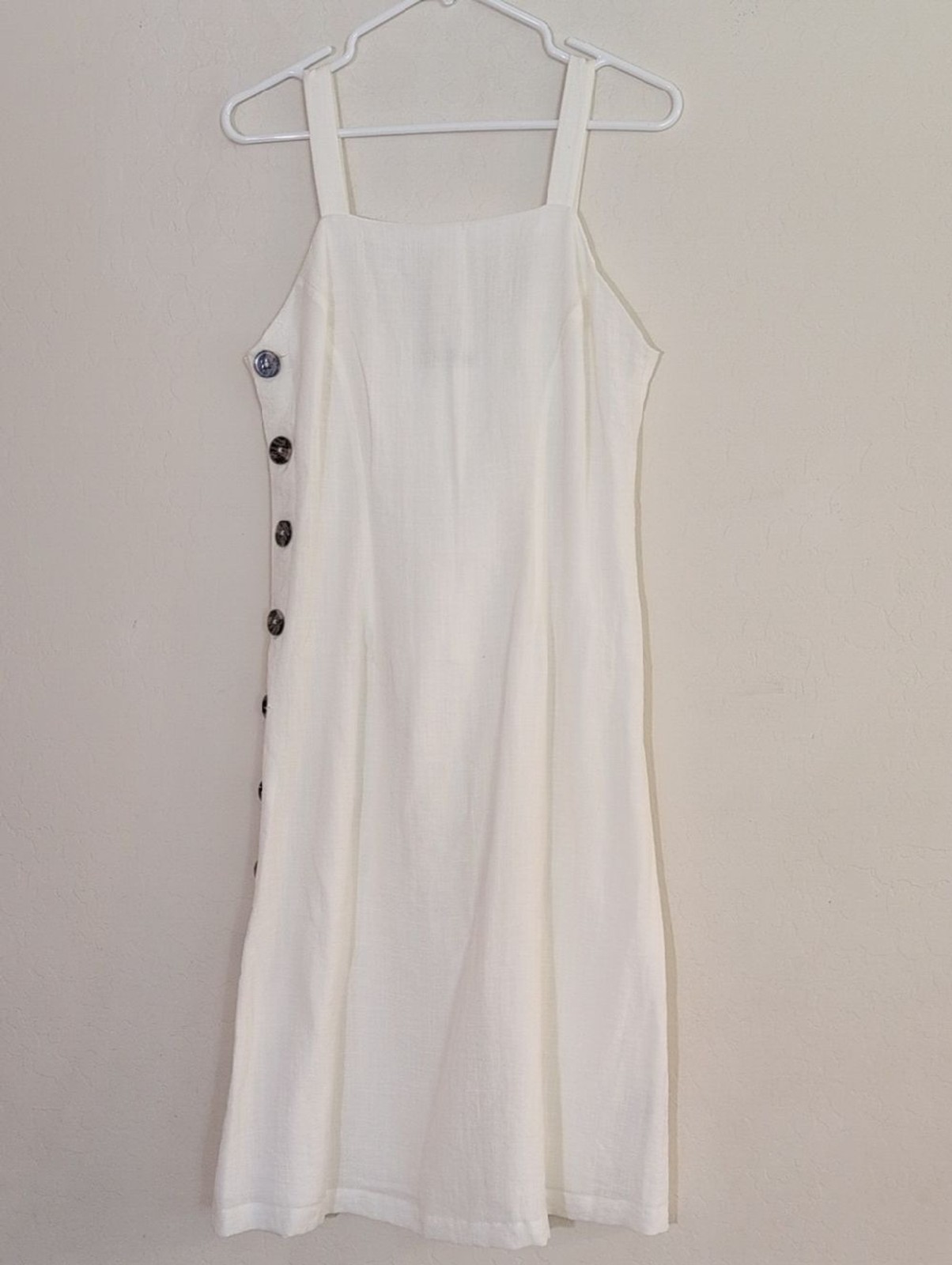 NWT RW&Co Classic Ivory Button Accent Tank Midi Sundress – Size 6