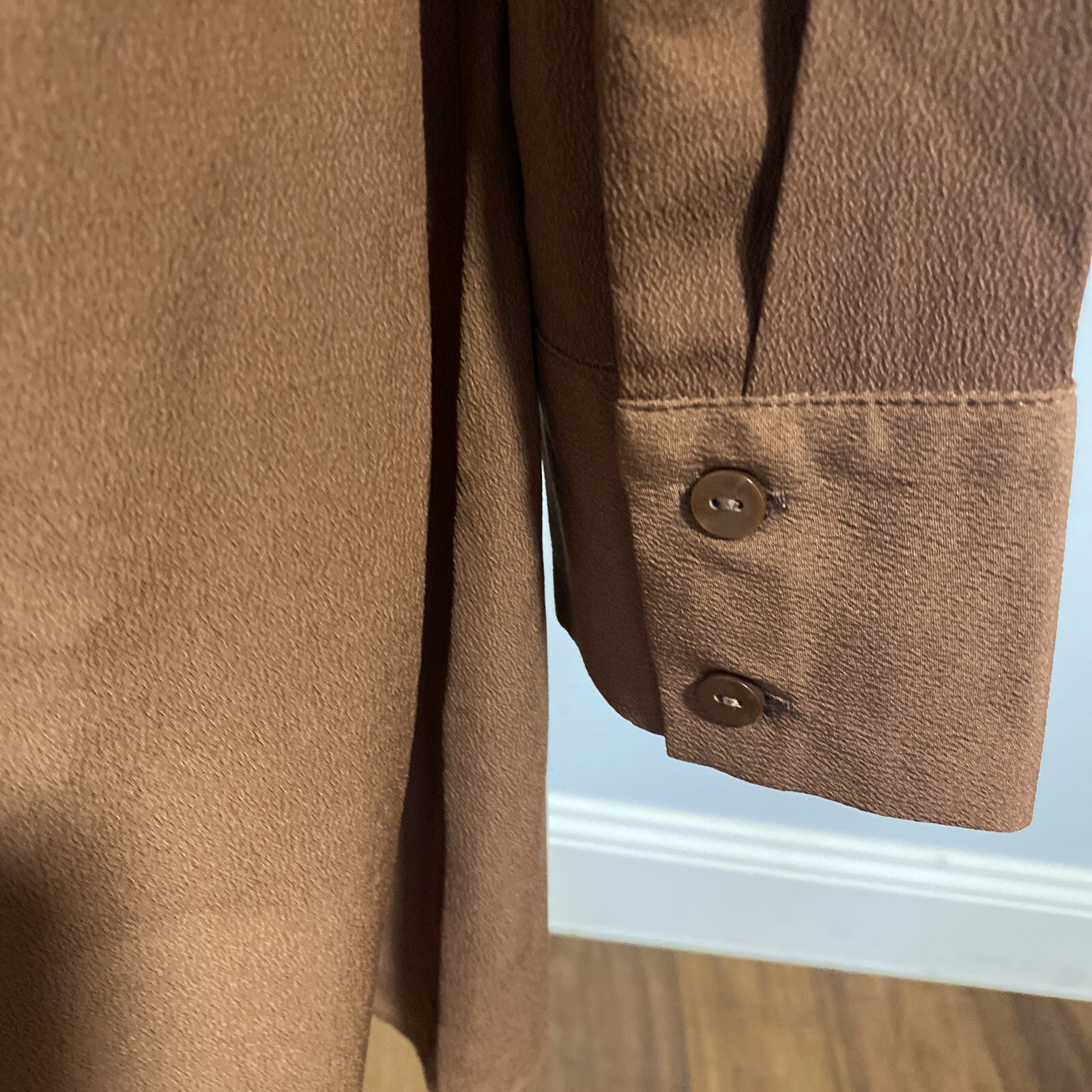 Abercrombie Fitch Mini Dress M Brown Poplin Trapeze Shirt Fit Flare Minimalist