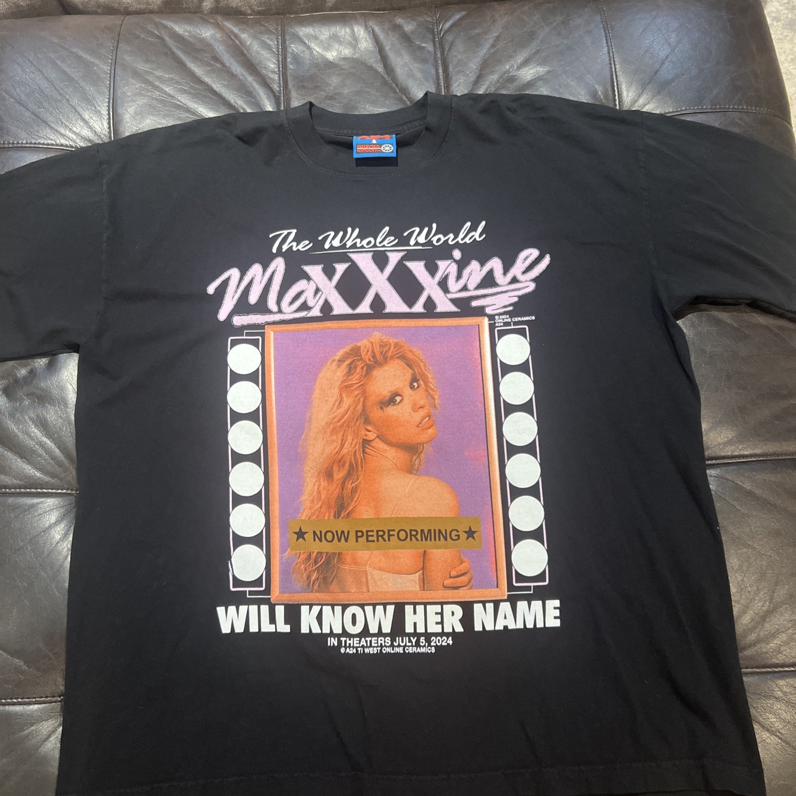 Online Ceramics A24 MaXXXine Movie Graphic Men’s T-Shirt XL Black