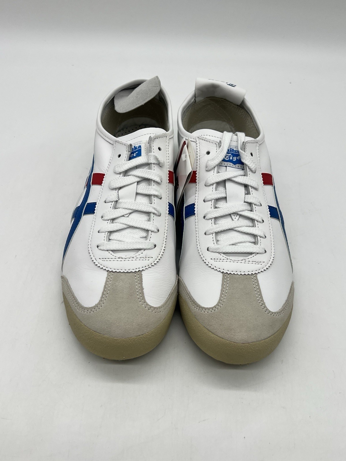 Onitsuka Tiger Mexico 66 DL408 Men Sz 11 White Red Blue Leather Fashion Sneakers