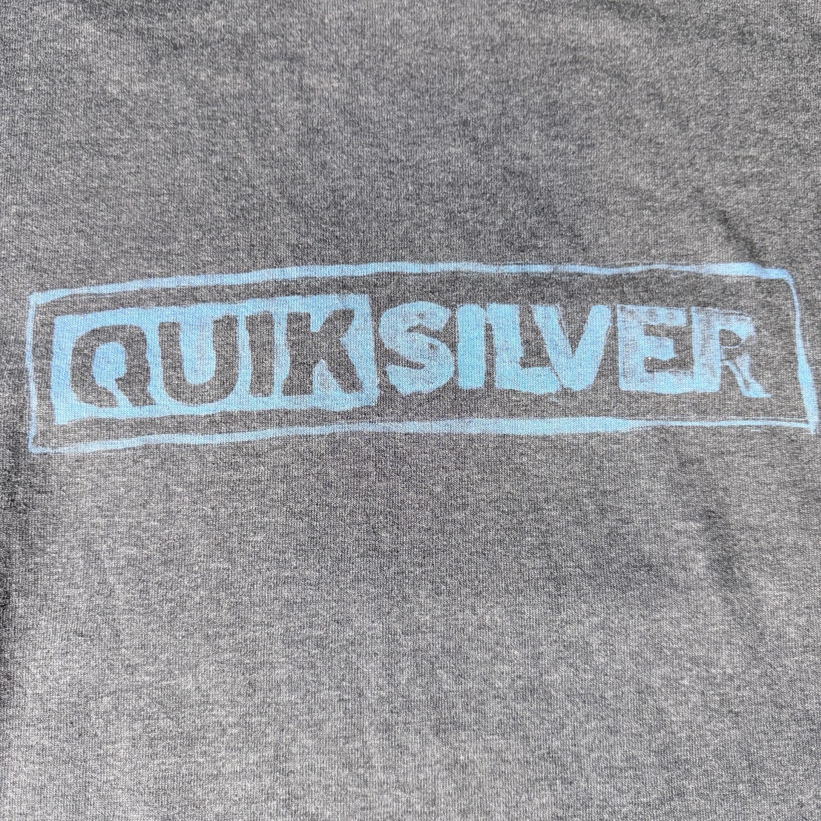 Vintage Quicksilver Mens Size M Regular Fit Gray Short Sleeve T-Shirt Surf