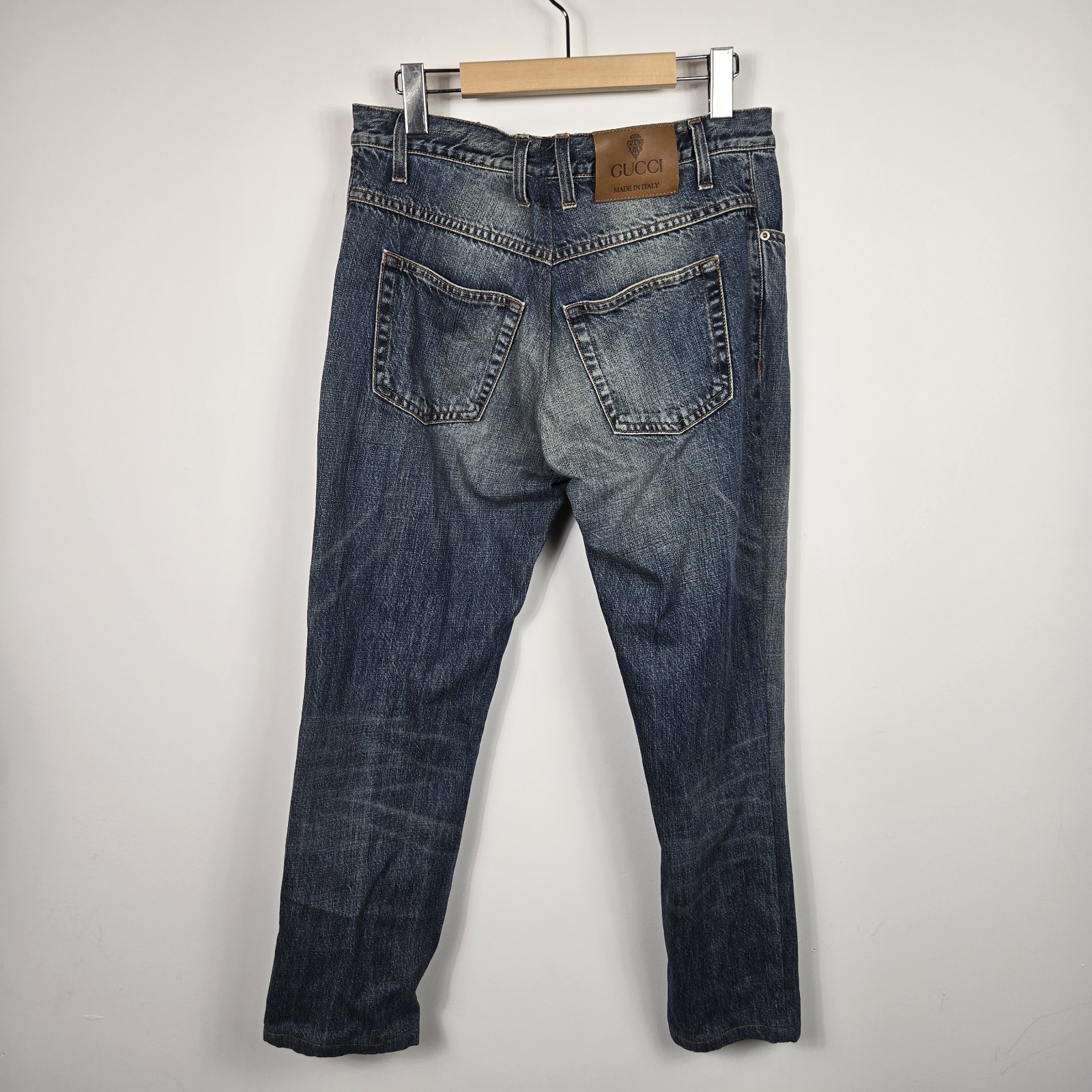 Gucci Skinny Jeans 48 32×26 Cropped Made in Italy Blue Denim Mens Luxury