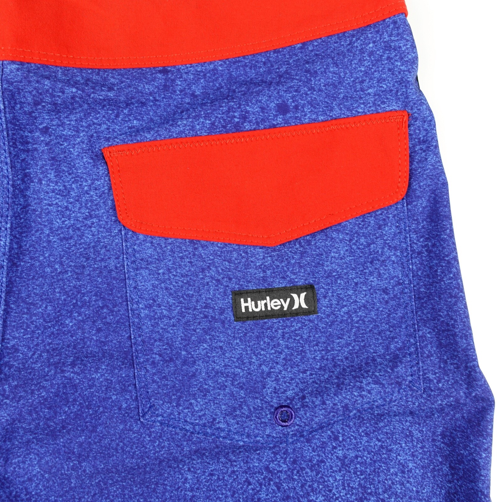 Hurley Boardshorts Blue Red Mens Size 29 JJ Drawstring Back Pocket New
