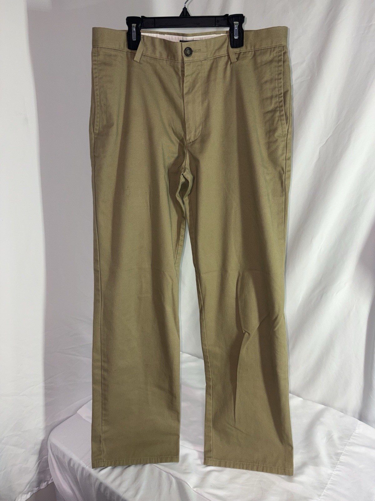 DOCKERS Beige Signature Khaki Straight Fit All Motion Stretch Chino Pants 33×32