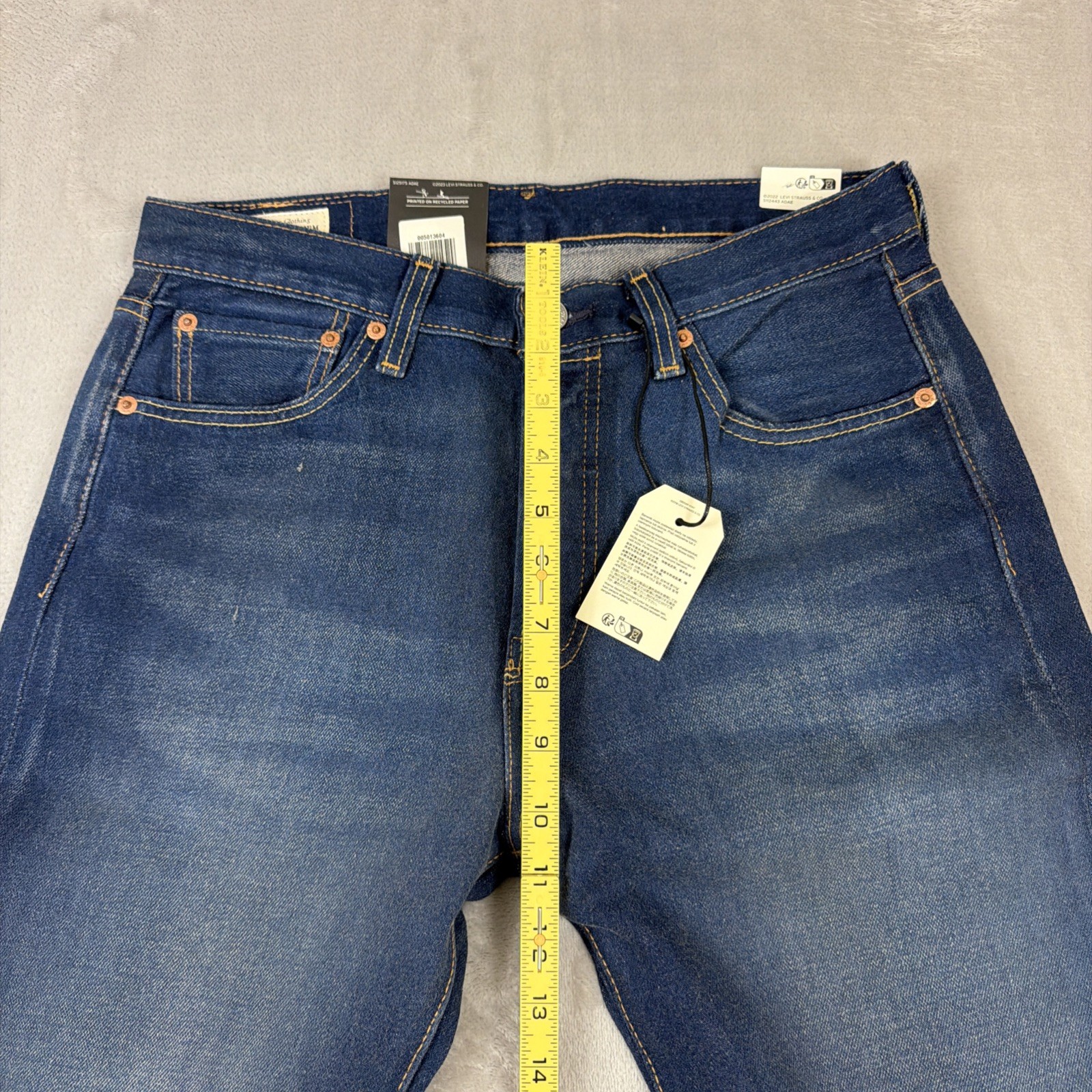 Levi’s Premium 501 Original Jeans Men’s 30×30 Blue Denim Straight Leg Stretch