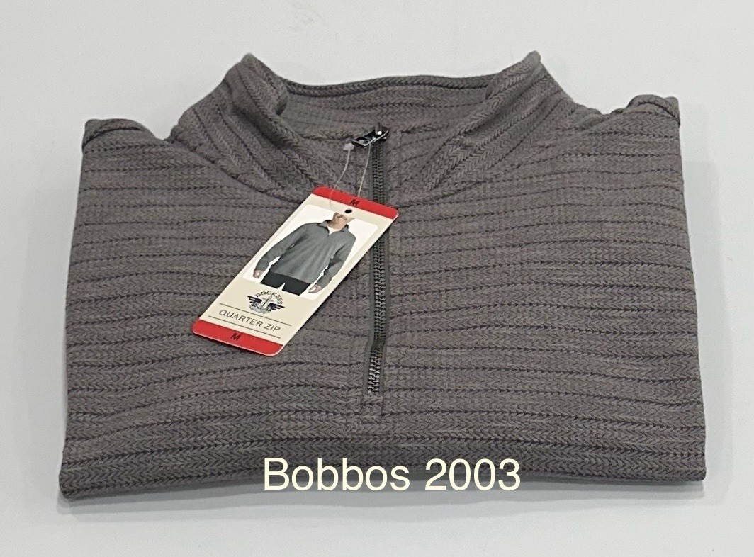 Dockers Men’s Quarter Zip Regular Fit Textured Fabric Pullover, Gray, Size M