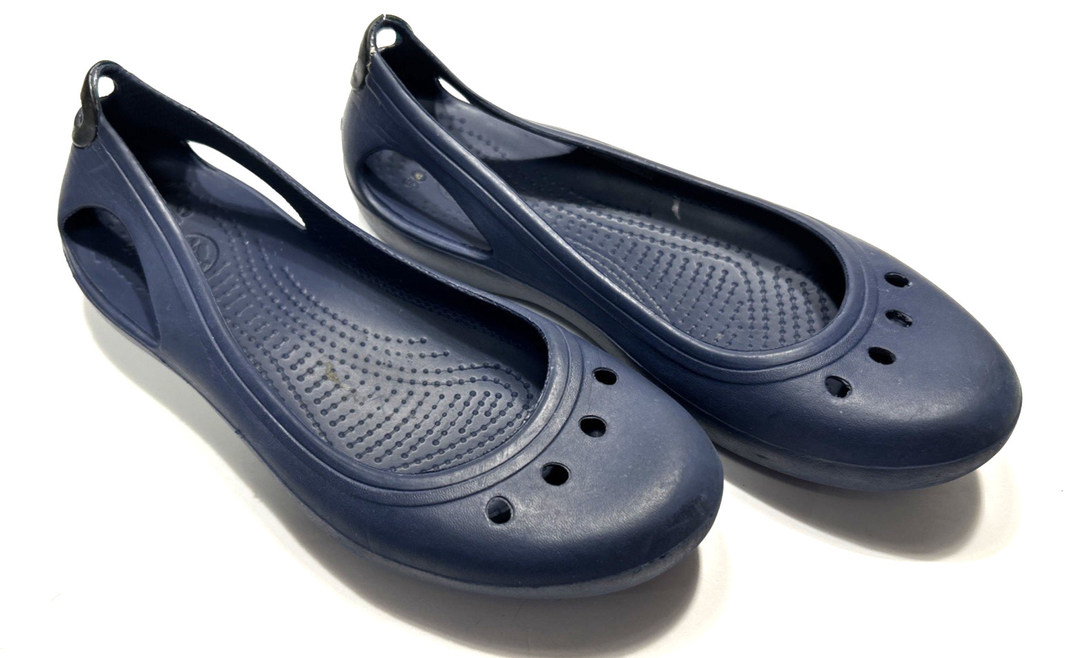Women’s Crocs Kadee Iconic Navy Blue Waterproff Flats – Size W 7