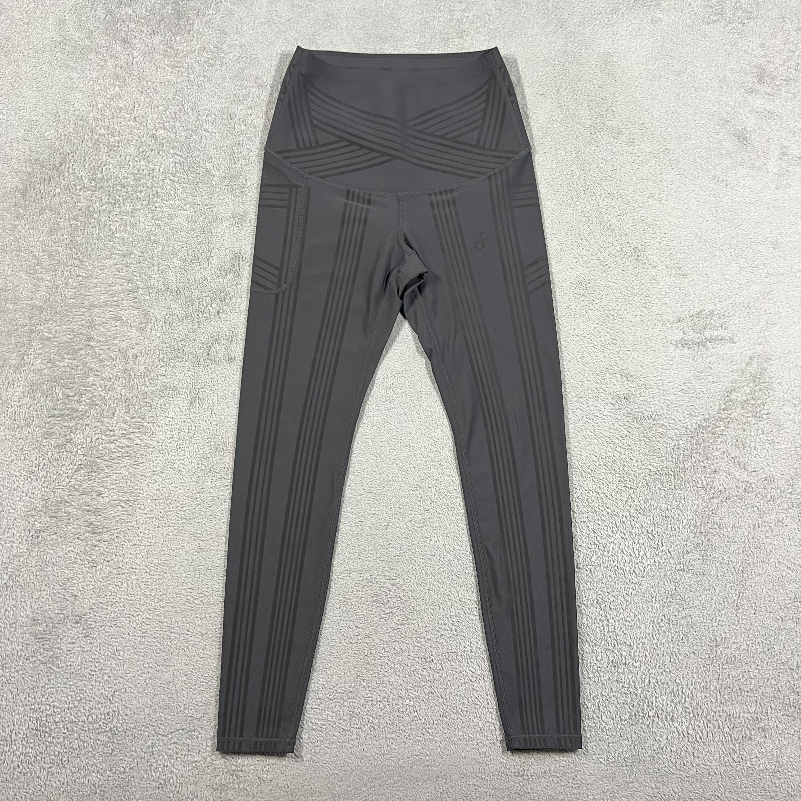 Fanka Body Sculpt Leggings Womens XS Dark Gray 24″ Inseam Full Length Workout