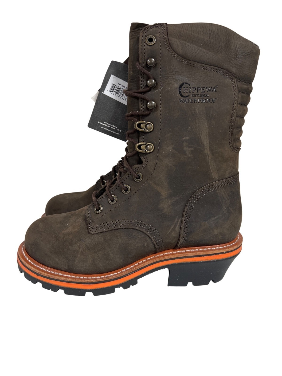 Chippewa Thunderstruck 10 In Waterproof Insulated Logger Work Boots Men’s 8.5