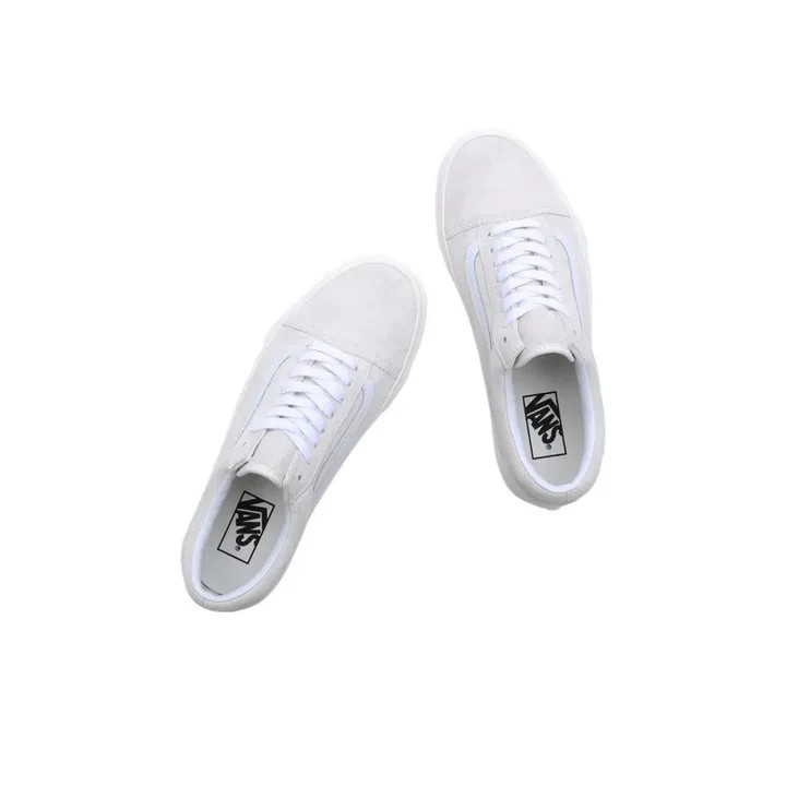 Vans Old Skool White Pig Suede Low Skate Shoes Size Men’s 7 Women’s 8.5