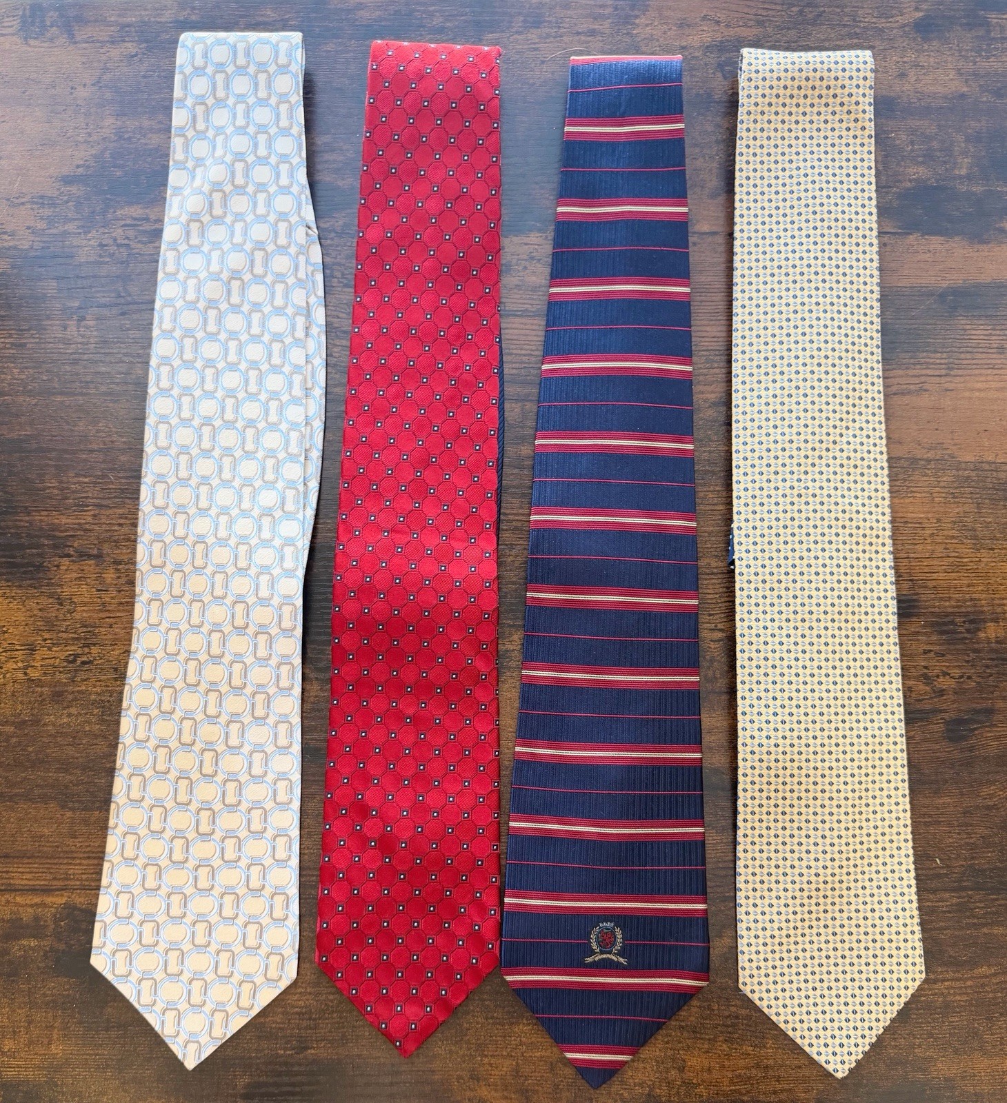 Lot Of 4 Men’s Ties- 3 TOMMY HILFIGER Neck Ties & 1 MICHAEL KORS Tie 4 TOTAL!