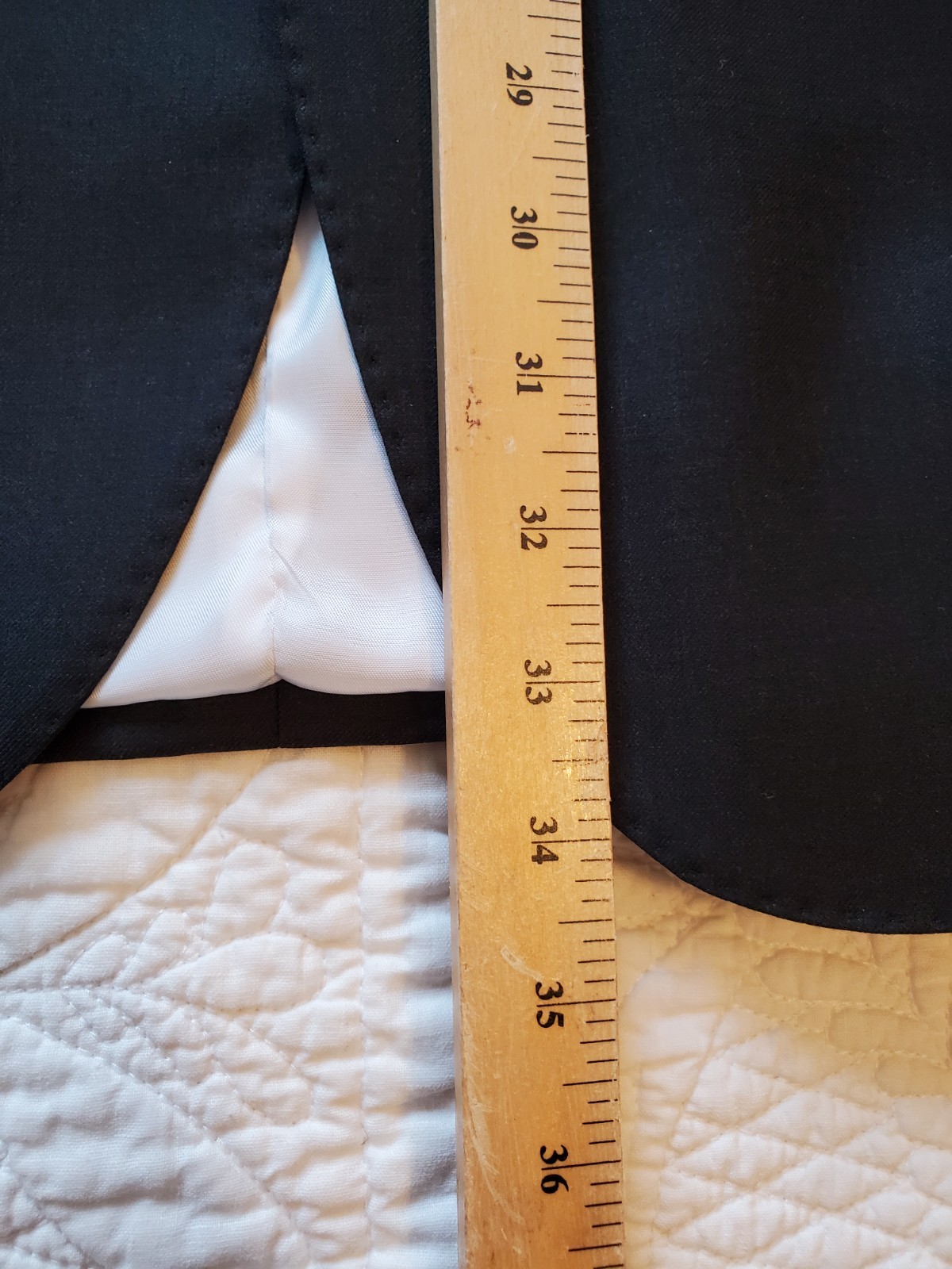Mens 2 piece suit 36L 32×34 charcoal gray 120s wool tall thin peak lapel