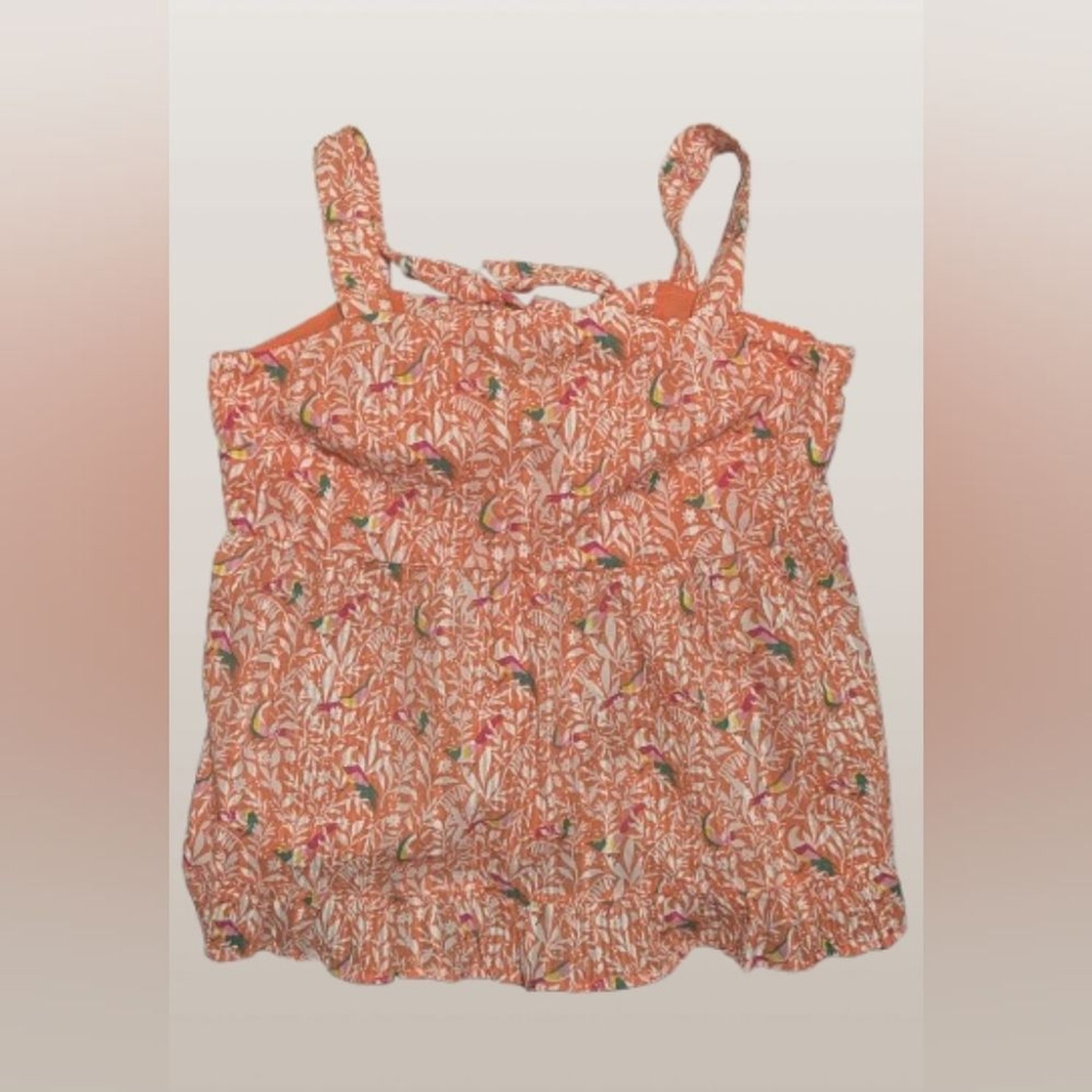 New Ann Taylor LOFT Bird Tie Back Peplum Cami Size 8