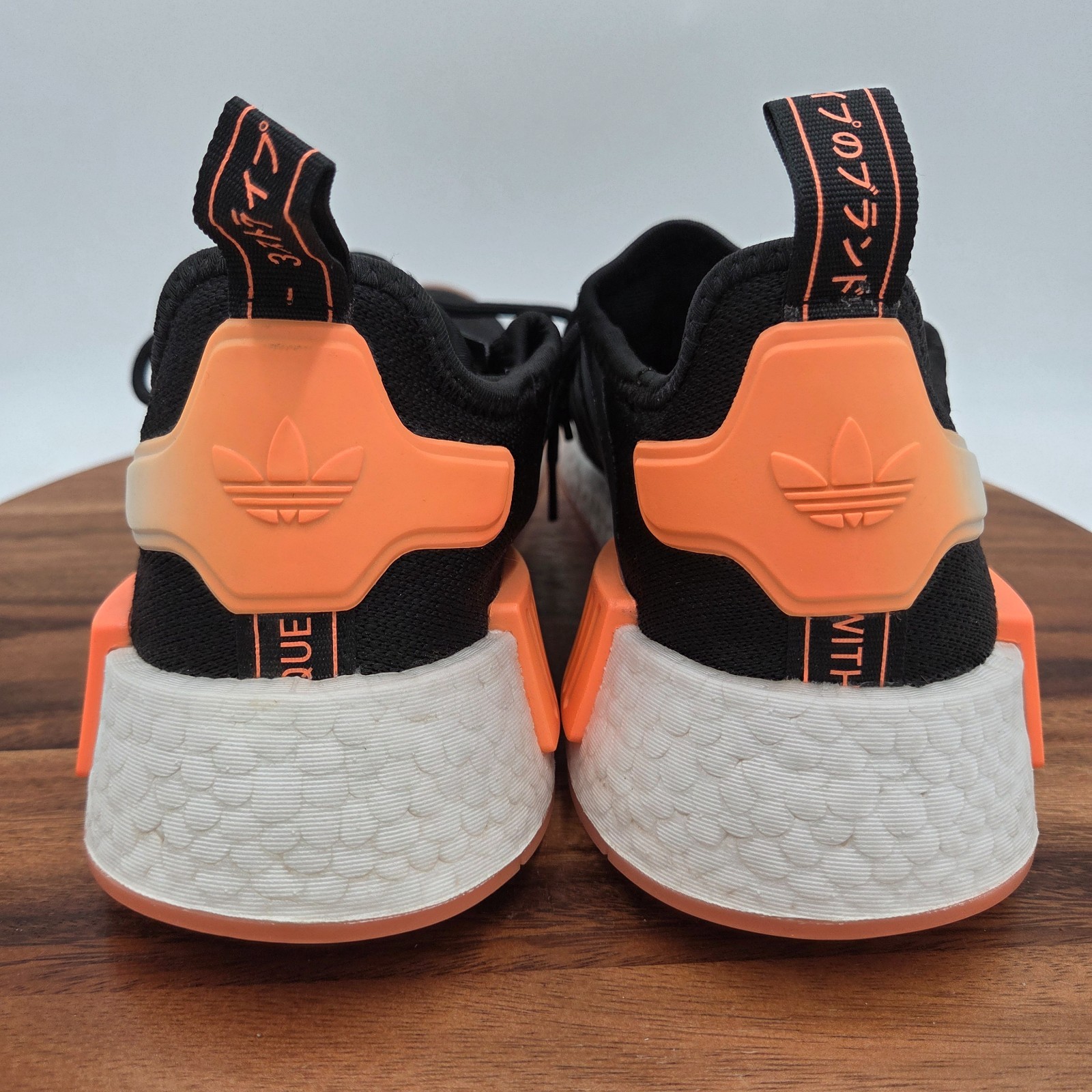 Size 9 – Adidas NMD_R1 Black Beam Orange Women’s Shoes Boost Sneakers