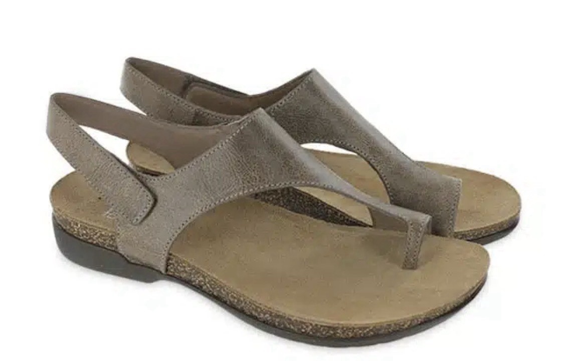Dansko Reece Toe Loop Sandals Brown Slingback Leather Size 39 US 8.5-9
