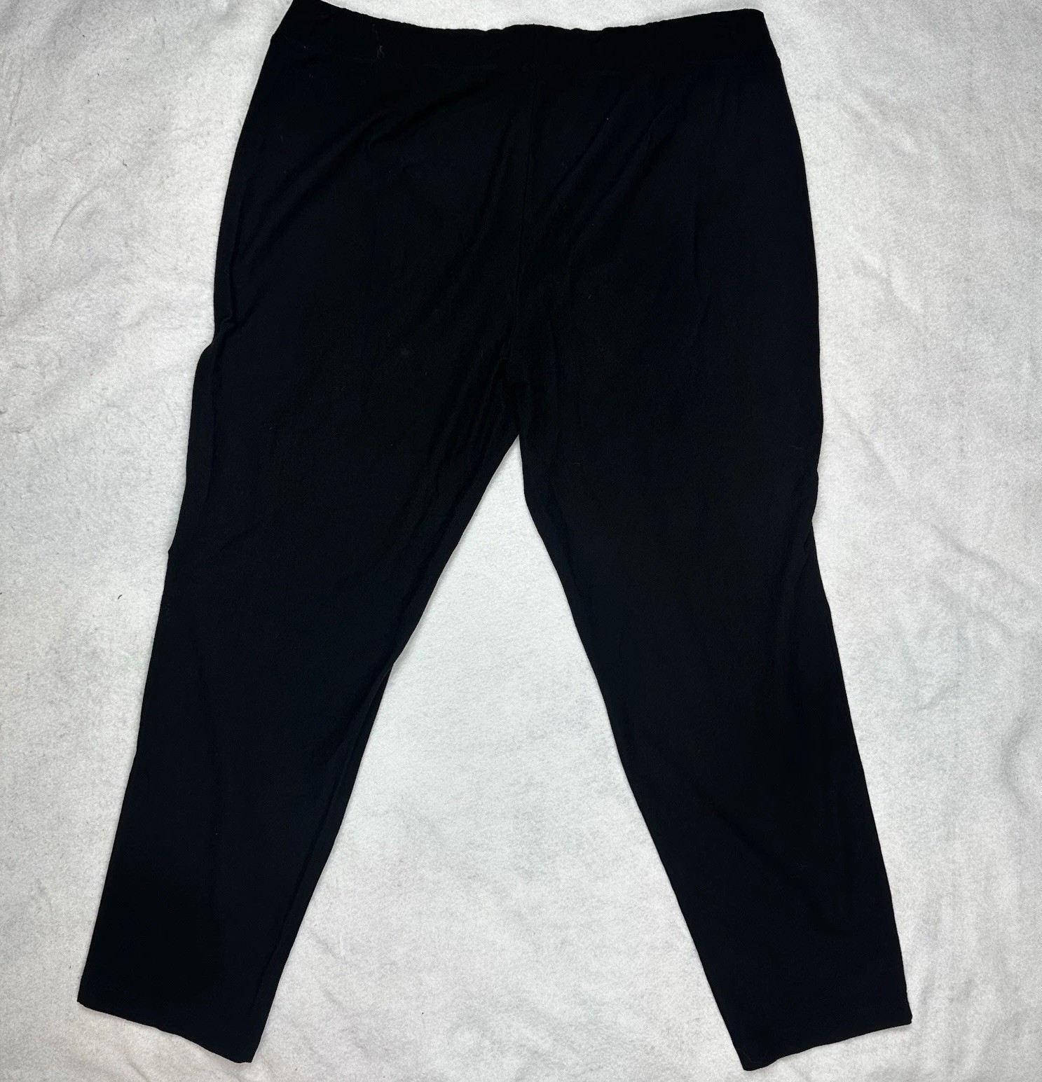 Eileen Fisher Womens XL Black Stretch Pull On Ankle Pants Travel Career