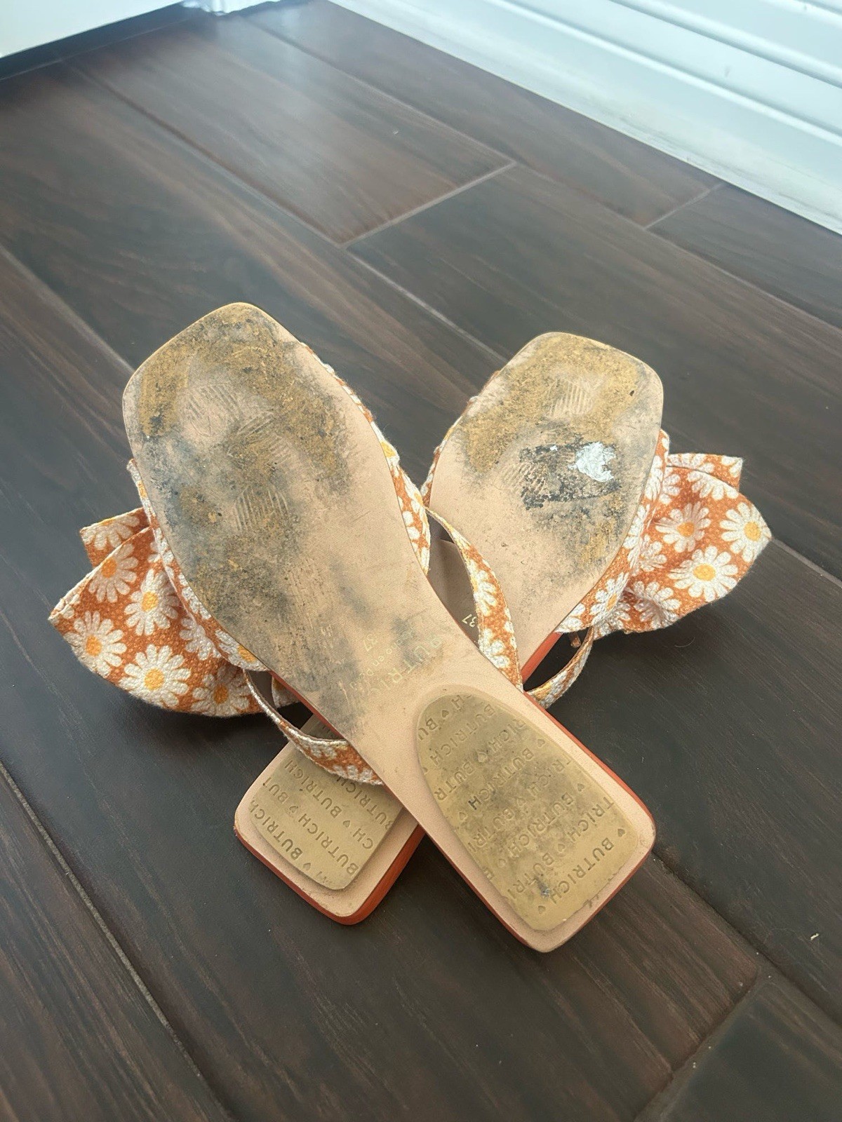 Butrich Alina Slide Orange. Daisies Dandals Women’s Size EU 37 US 7