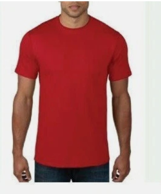Anvil Mens Shirt NEW – XL – Red – Short Sleeve