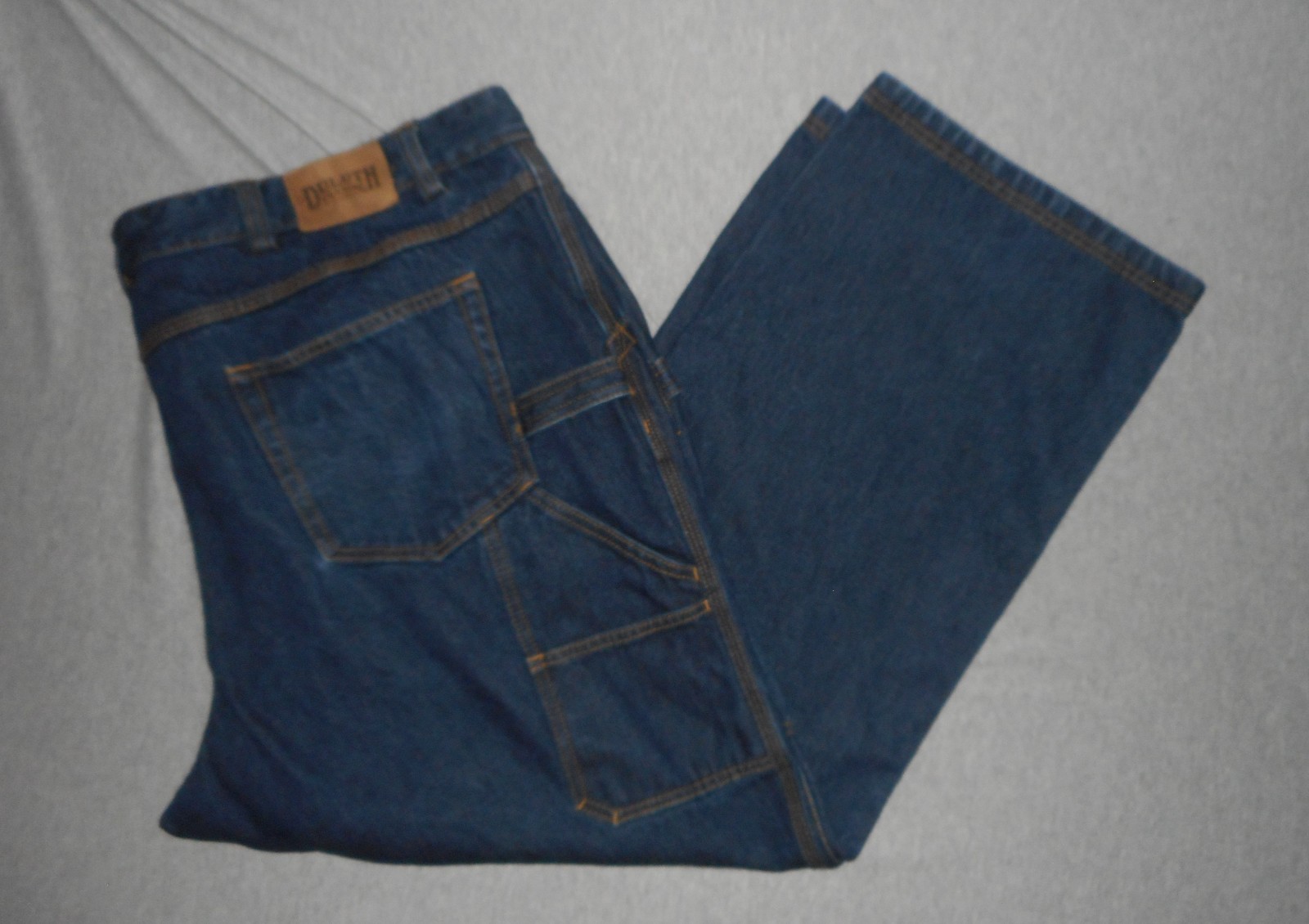 Duluth Trading Co. Relaxed Fit Carpenter Jeans Dark Blue Denim – Mens 48×30