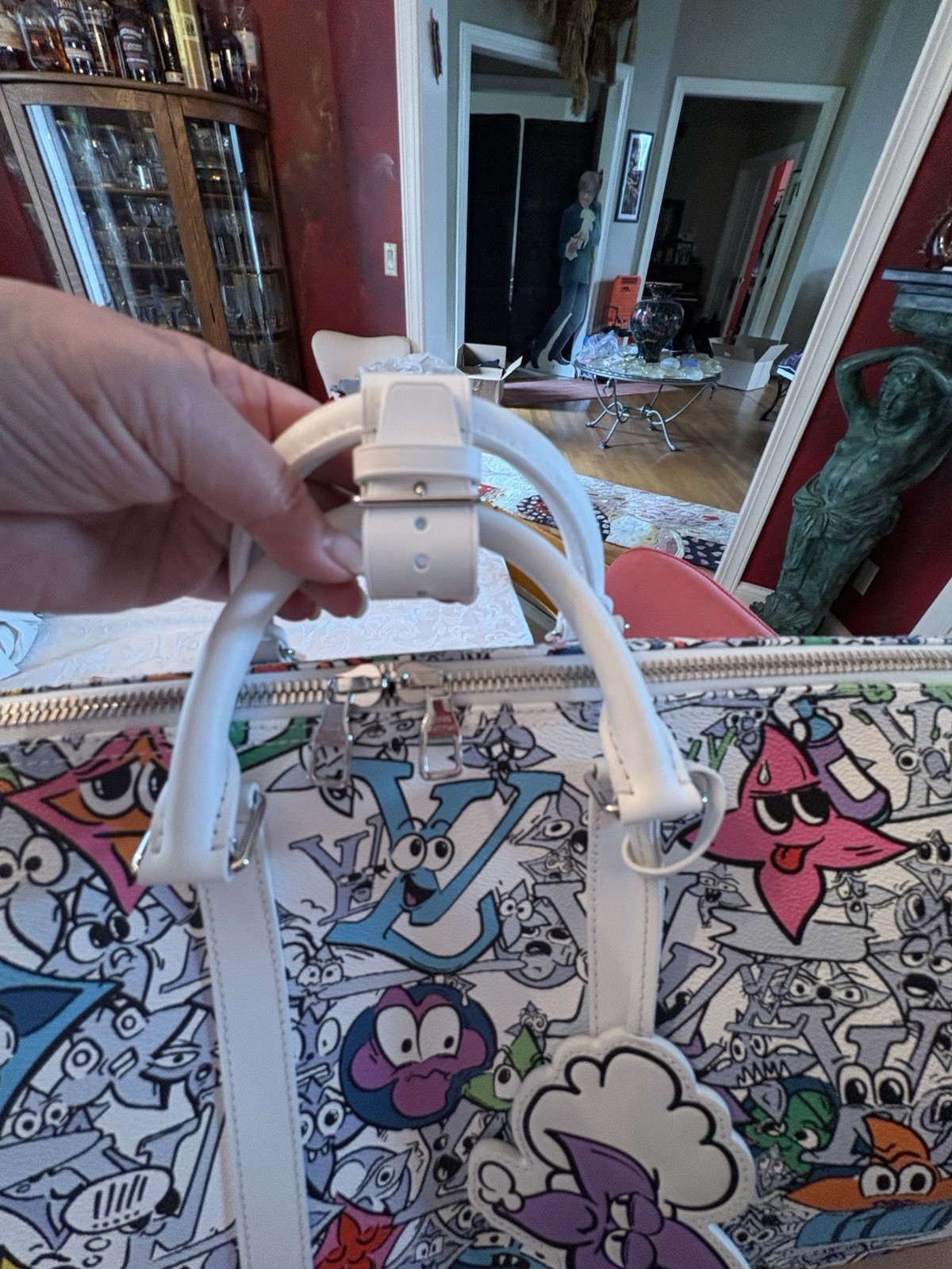 LOUIS VUITTON 2023 Comics White Multi Monogram Keepall Bandouliere 50 BRAND NEW