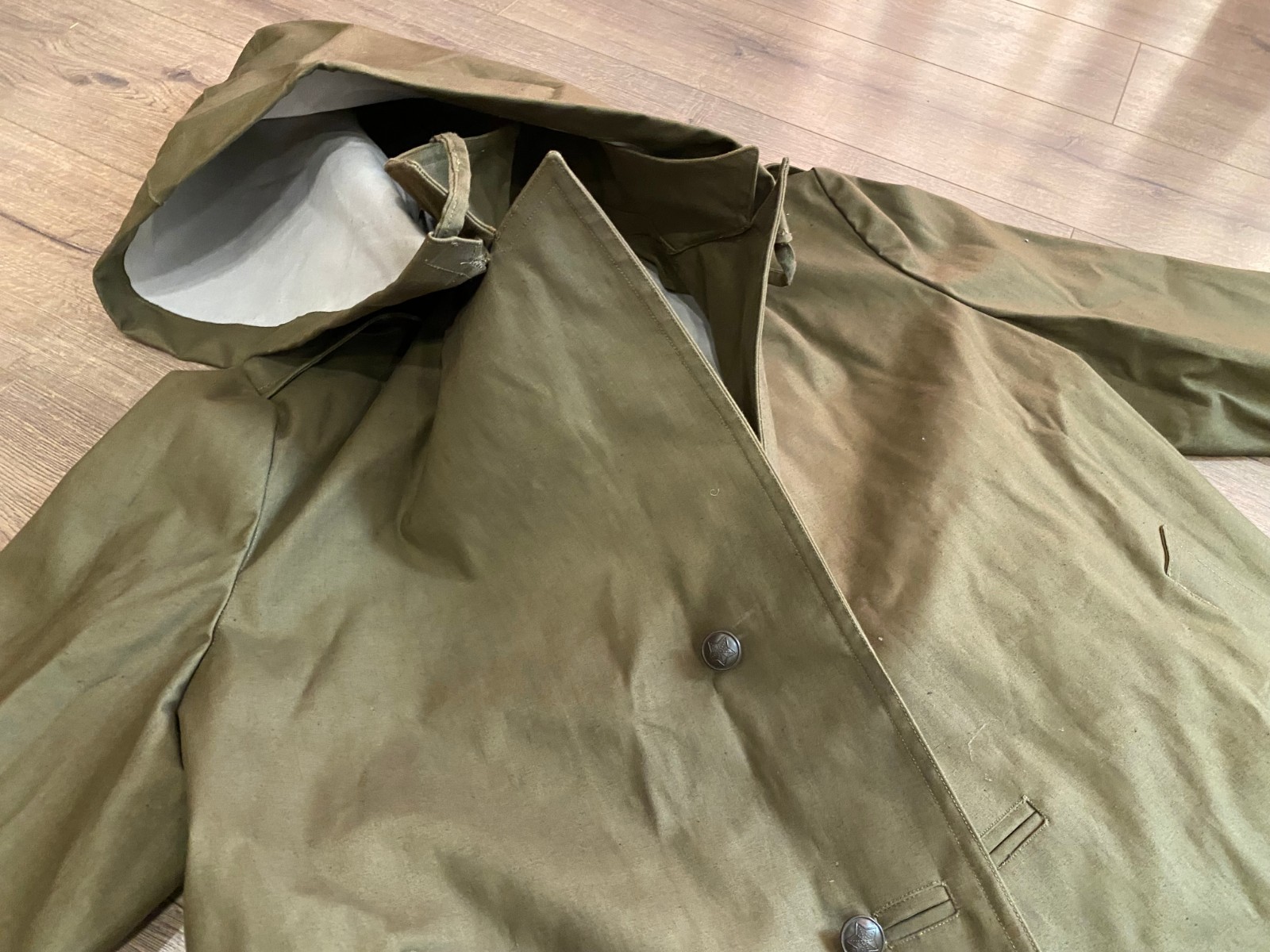 ALBANIA OFFICER LONG RAIN COAT JACKET TUNIC COMMUNIST ERA #529