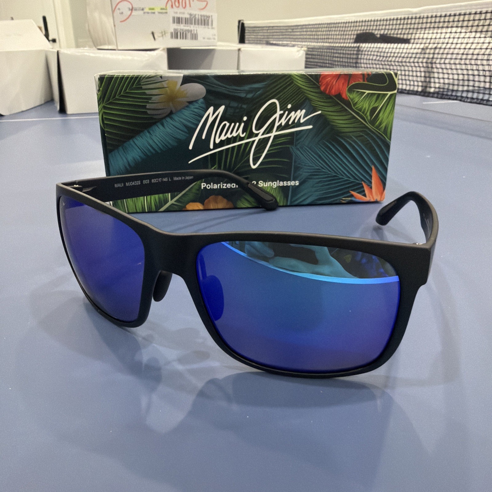 Maui Jim Men’s 60mm Black Polarized Sunglasses MJ0432S-003